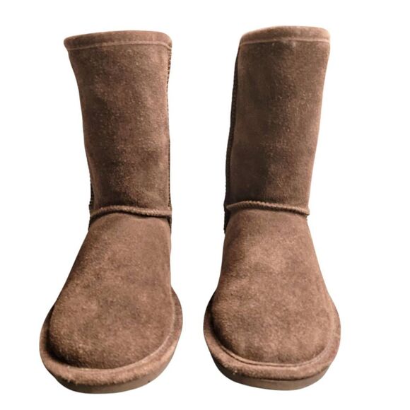 Bearpaw Brown Suede Leather Sheepskin Wool Lining Emma Short Winter Boots - Picture 7 of 13